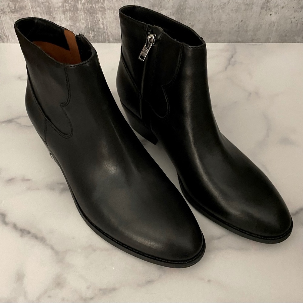 Coach Danni Black Leather Boots Size 9 - Picture 5 of 10